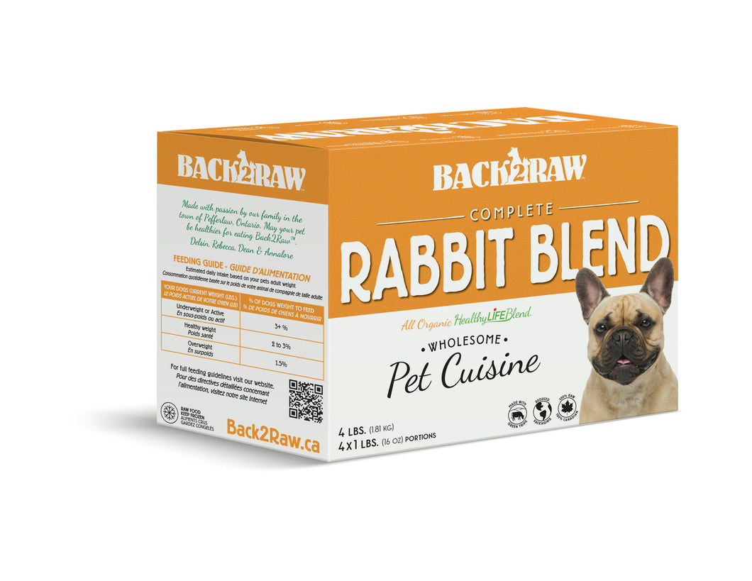 BACK2RAW RABBIT BLEND COMPLETE 4X1LB