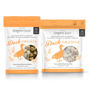 GREEN JUJU FREEZE DRIED DUCK ORANGE BITES 3OZ