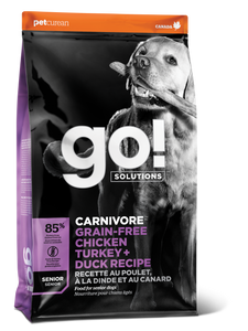 GO DOG CARNIVORA GRAIN FREE CHICKEN/TURKEY/DUCK SENIOR 3.5LB