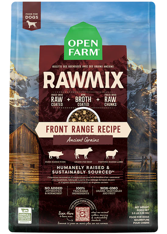 OPEN FARM RAWMIX FRONT RANGE ANCIENT GRAIN DOG 20LB