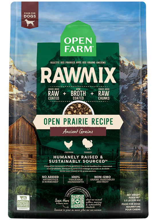 OPEN FARM RAWMIX OPEN PRAIRIE ANCIENT GRAIN DOG 3.5LB