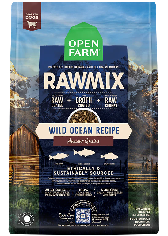 OPEN FARM RAWMIX WILD OCEAN ANCIENT GRAIN DOG 3.5LB