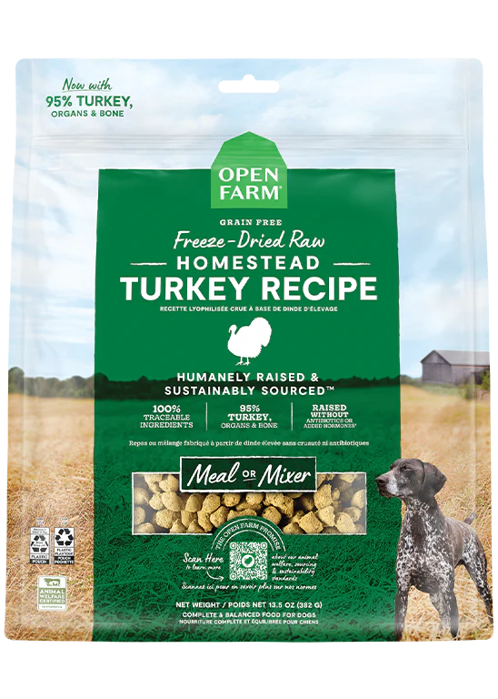 OPEN FARM FREEZE DRIED TURKEY 13.5OZ