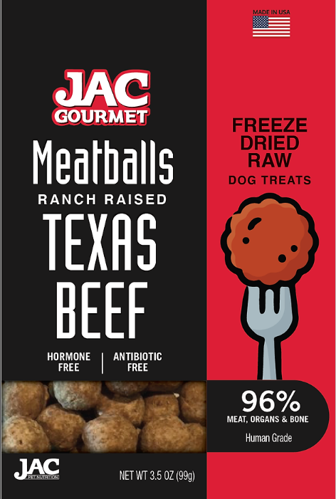 JAC PET MEATBALLS FREEZE-DRIED BEEF 5OZ