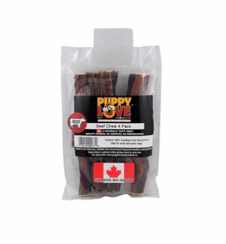 PUPPY LOVE BEEF CHEW 4PK