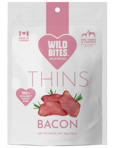 WILD BITES BACON THINS 50G