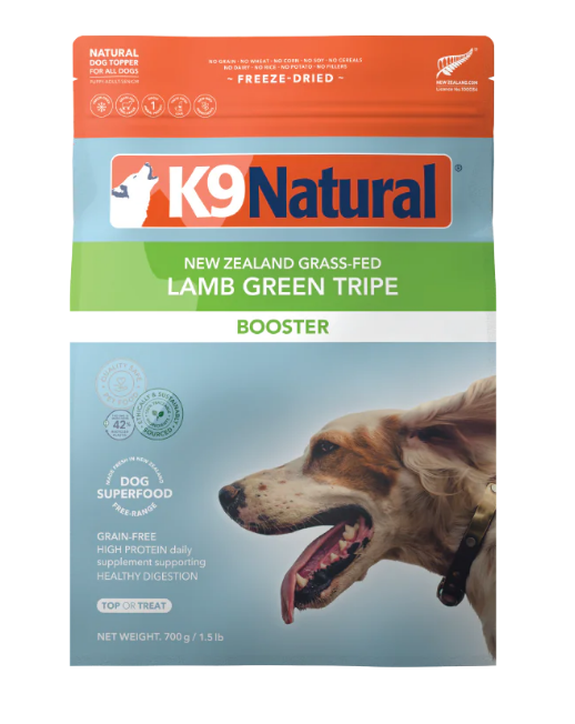 K9 NATURAL FD LAMB GREEN TRIPE 700G