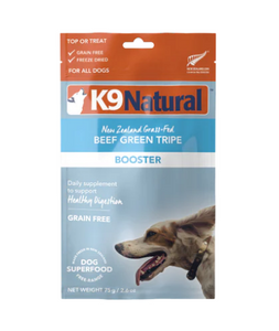 K9 NATURAL FREEZE DRIED BEEF GREEN TRIPE TOPPER 75G