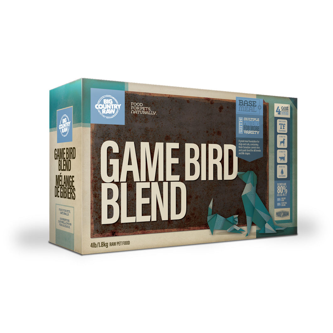 BIG COUNTRY RAW GAME BIRD BLEND CARTON 4LB