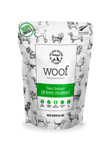 NEW ZEALAND NATURAL WOOF FREEZE-DRIED GREEN LIPPED MUSSELS 50G