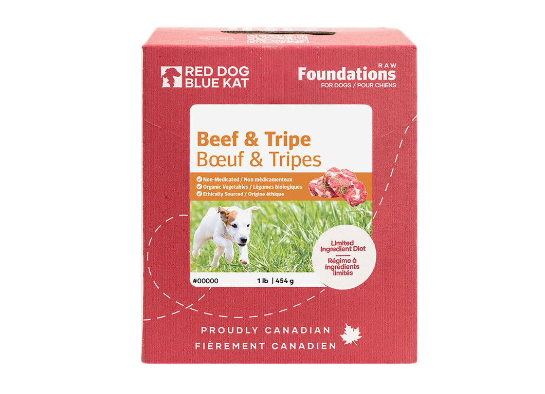 RED DOG BLUE KAT FOUNDATIONS BEEF/TRIPE DOG 4X1/4LB