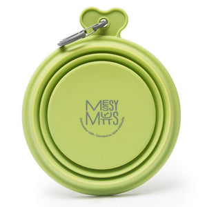 MESSY MUTTS SILICONE COLLAPSIBLE BOWL GREEN SM