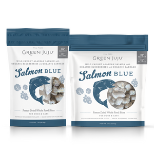 GREEN JUJU FREEZE DRIED SALMON "BLUE" BITES 7.5OZ