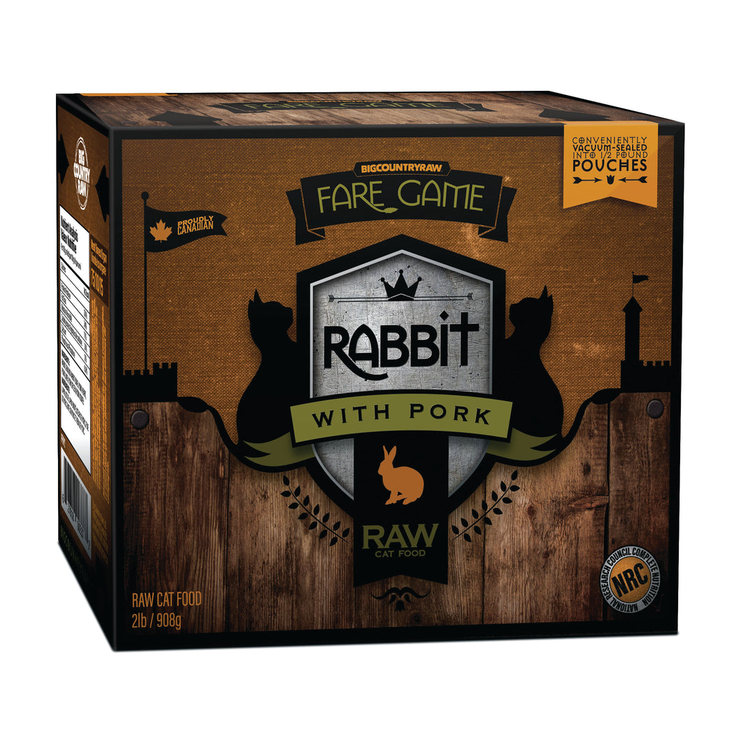 BIG COUNTRY RAW FARE GAME CAT RABBIT/PORK 2LB